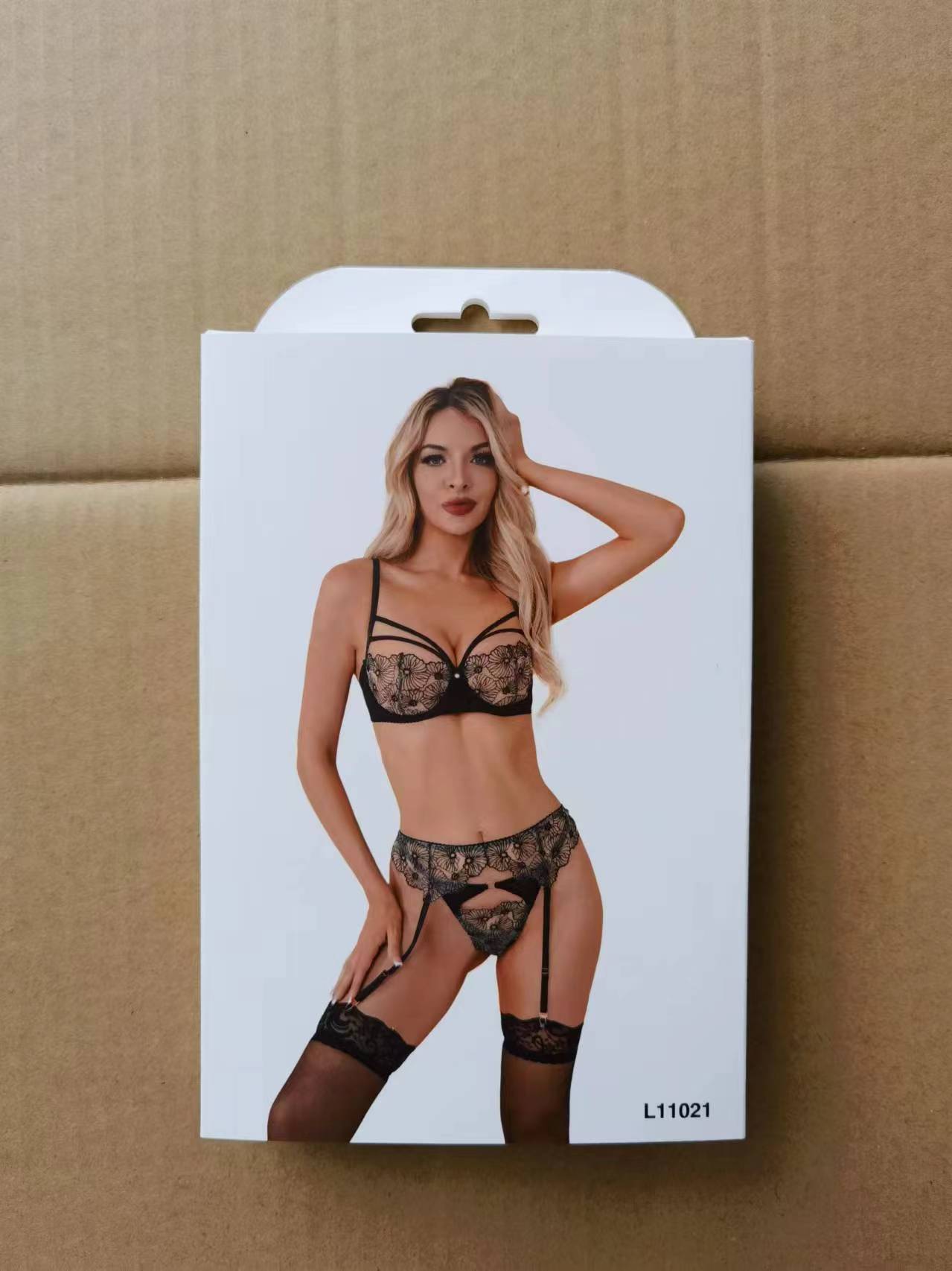 Ladies Black Long Sleeve Sexy Dress w/ Open Back Body Stocking (boxed)