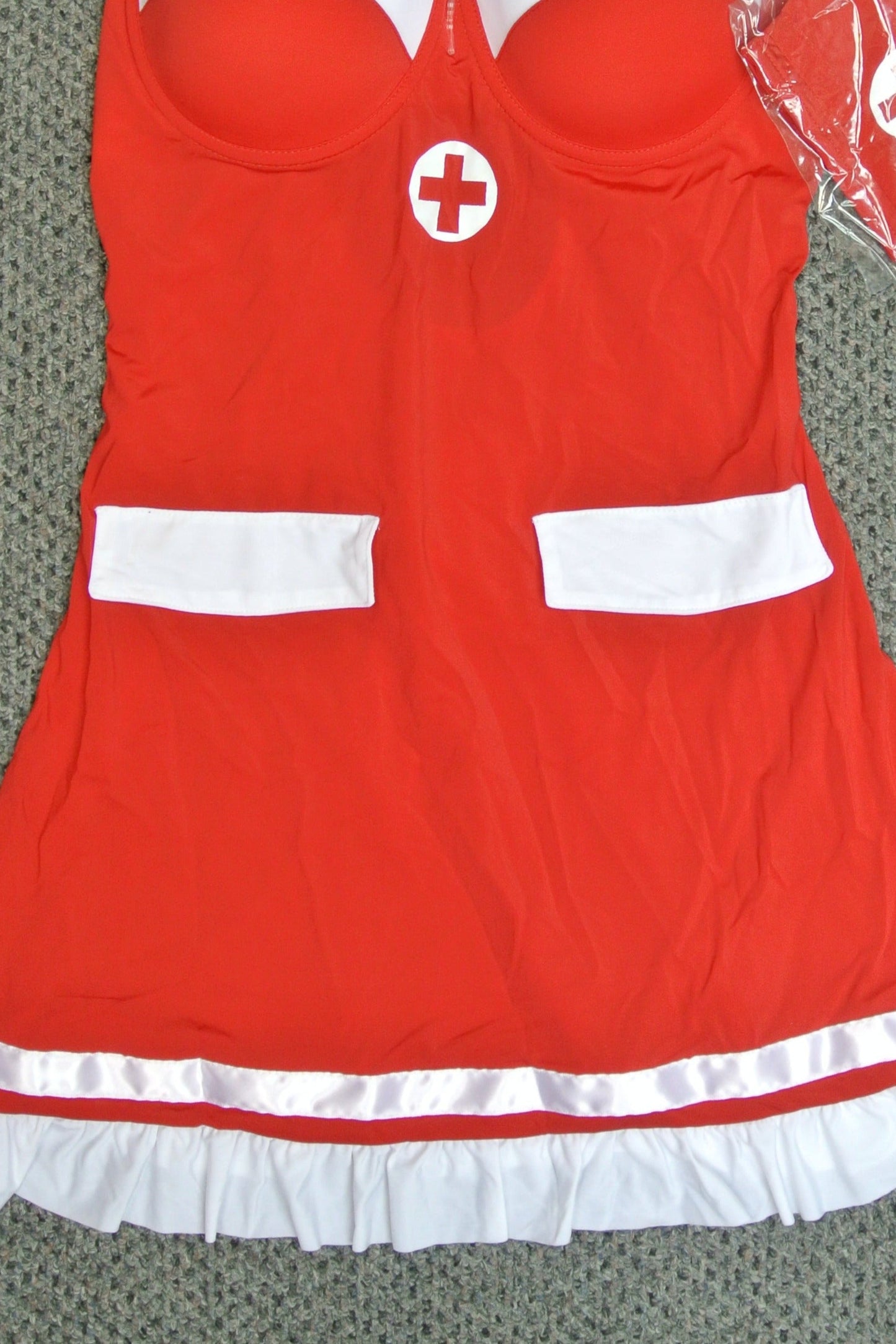 Sexy Red / White Nurse Cosplay Costume
