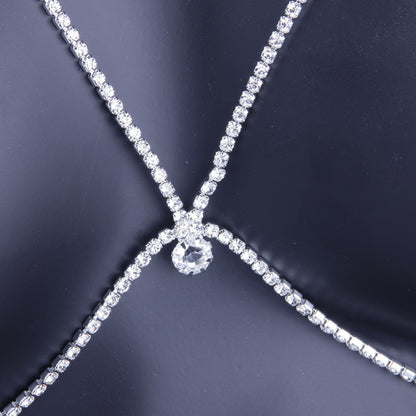 Rhinestone  Sexy Bikini Accessories Chest Necklace