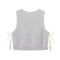 Fall Women Clothing Stylish Simple Side Bow Button Knitted Vest