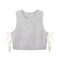 Fall Women Clothing Stylish Simple Side Bow Button Knitted Vest