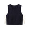 Fall Women Clothing Stylish Simple Side Bow Button Knitted Vest