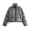 Winter Silver Women Glossy Bread Clothing Cotton Coat Jacket Women