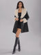 Women Autumn Winter Polyester Fabric Fleece Warm Fashionable Jacket