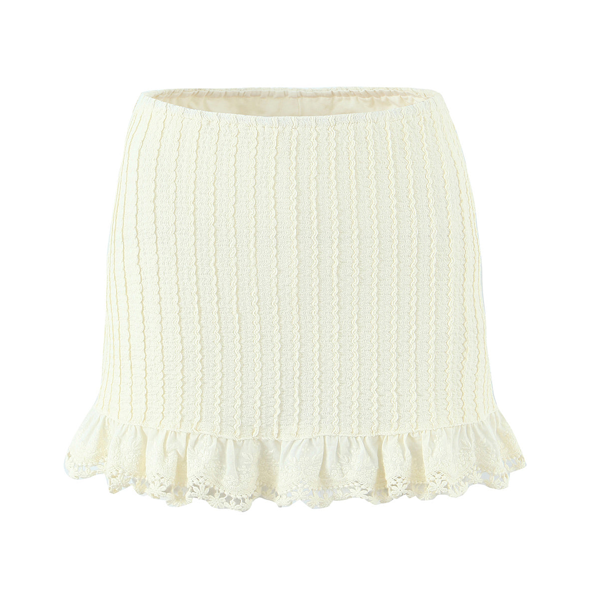 White Lace Lace Skirt Mini