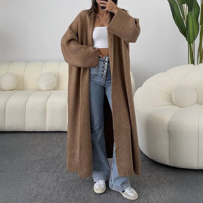 Long Sleeve  Oversized  Trench Coat Like  Sweaters