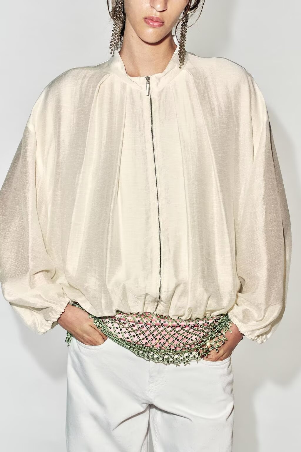 Women Loose Casual Idle Thin Bomber Like jacket