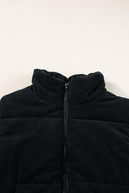 Black Fashion  Puffer Vest