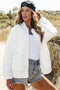 White Sherpa  Quilted Jacket