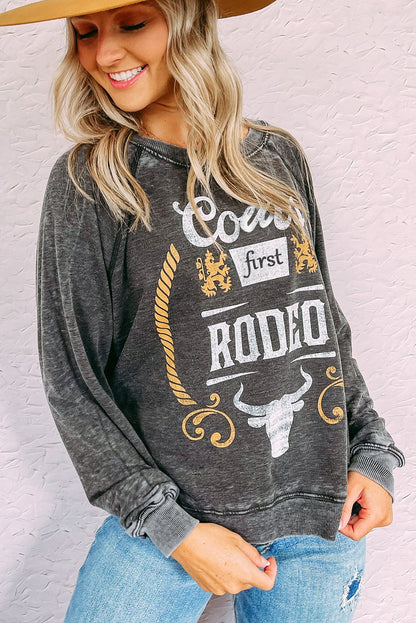 RODEO Graphic Mineral Washed Sweatshirt