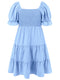Smocked Flounce Sleeve Mini Dress