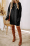 Black Cable Knit Drop Shoulder Loose Fit Sweater Dress