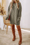 Mist Green Cable Knit Drop Shoulder Loose Fit Sweater Dress