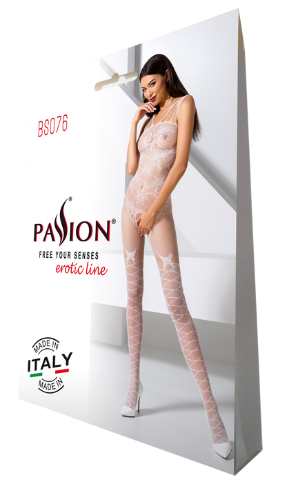 Ladies Sexy Patterned Body Stocking Crotchless Made in Italy