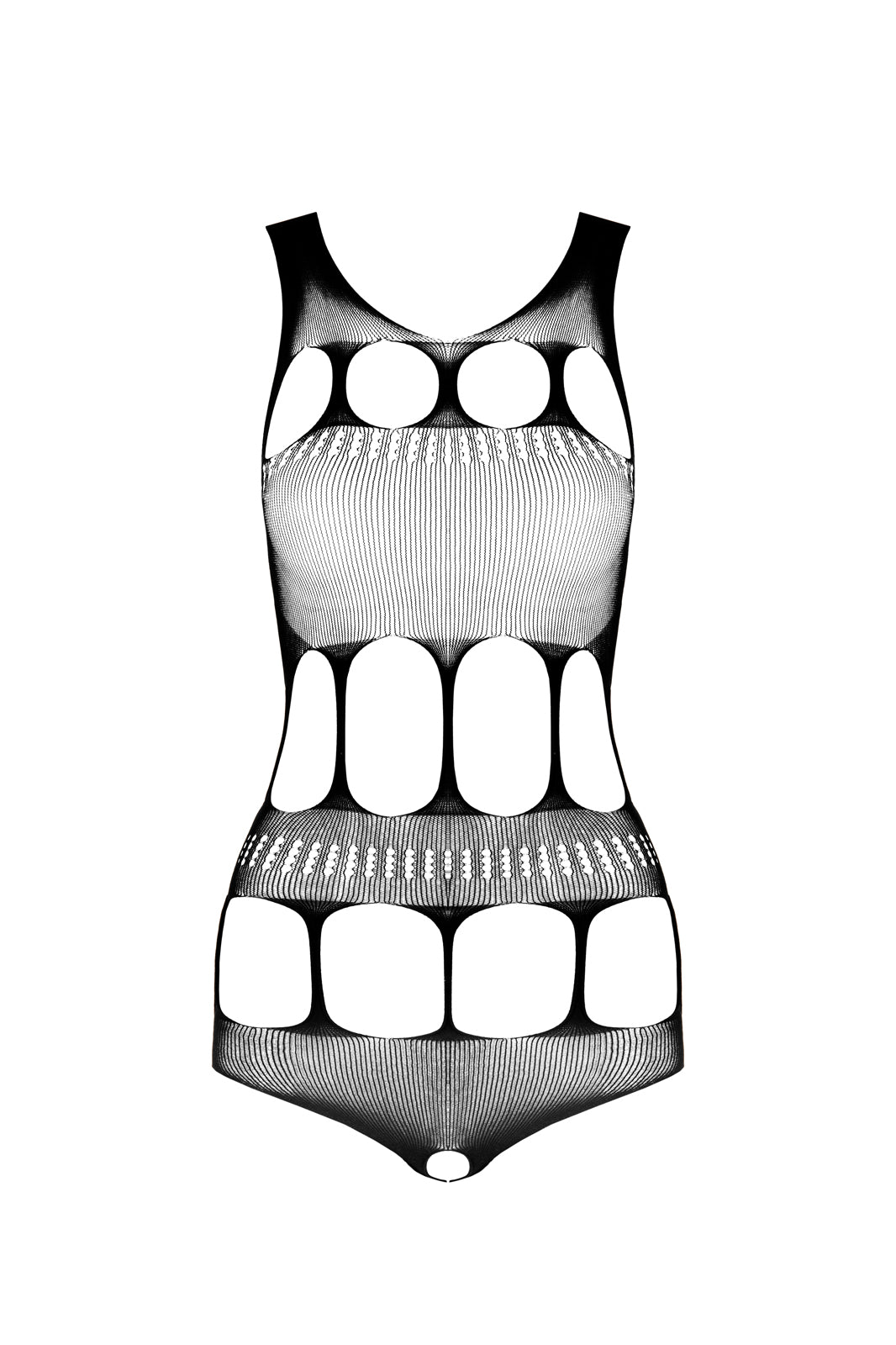 Ladies Sexy Pattern Teddy Open Mesh  Bodysuit Crotchless Made In Italy