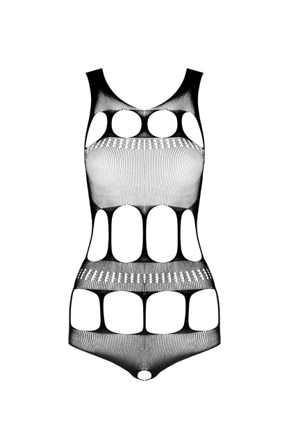 Ladies Sexy Pattern Teddy Open Mesh  Bodysuit Crotchless Made In Italy