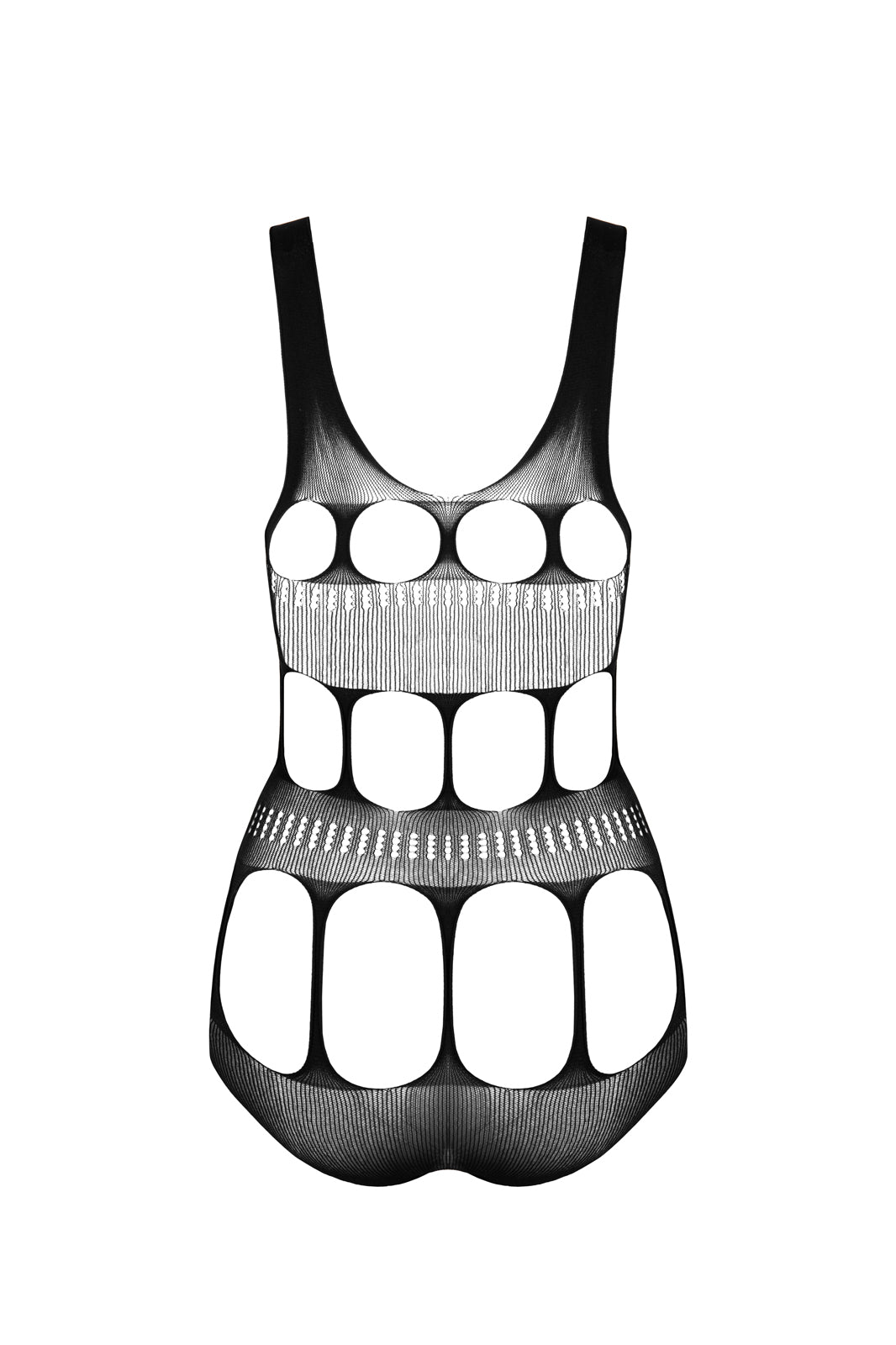 Ladies Sexy Pattern Teddy Open Mesh  Bodysuit Crotchless Made In Italy