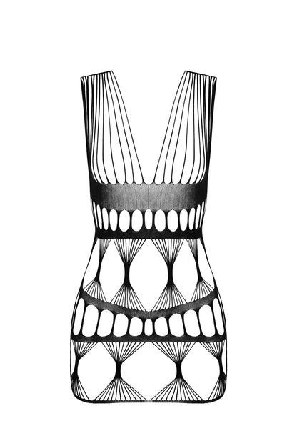 Ladies Sexy Patterned Open Mesh Body Stocking Dress Made In ITALY