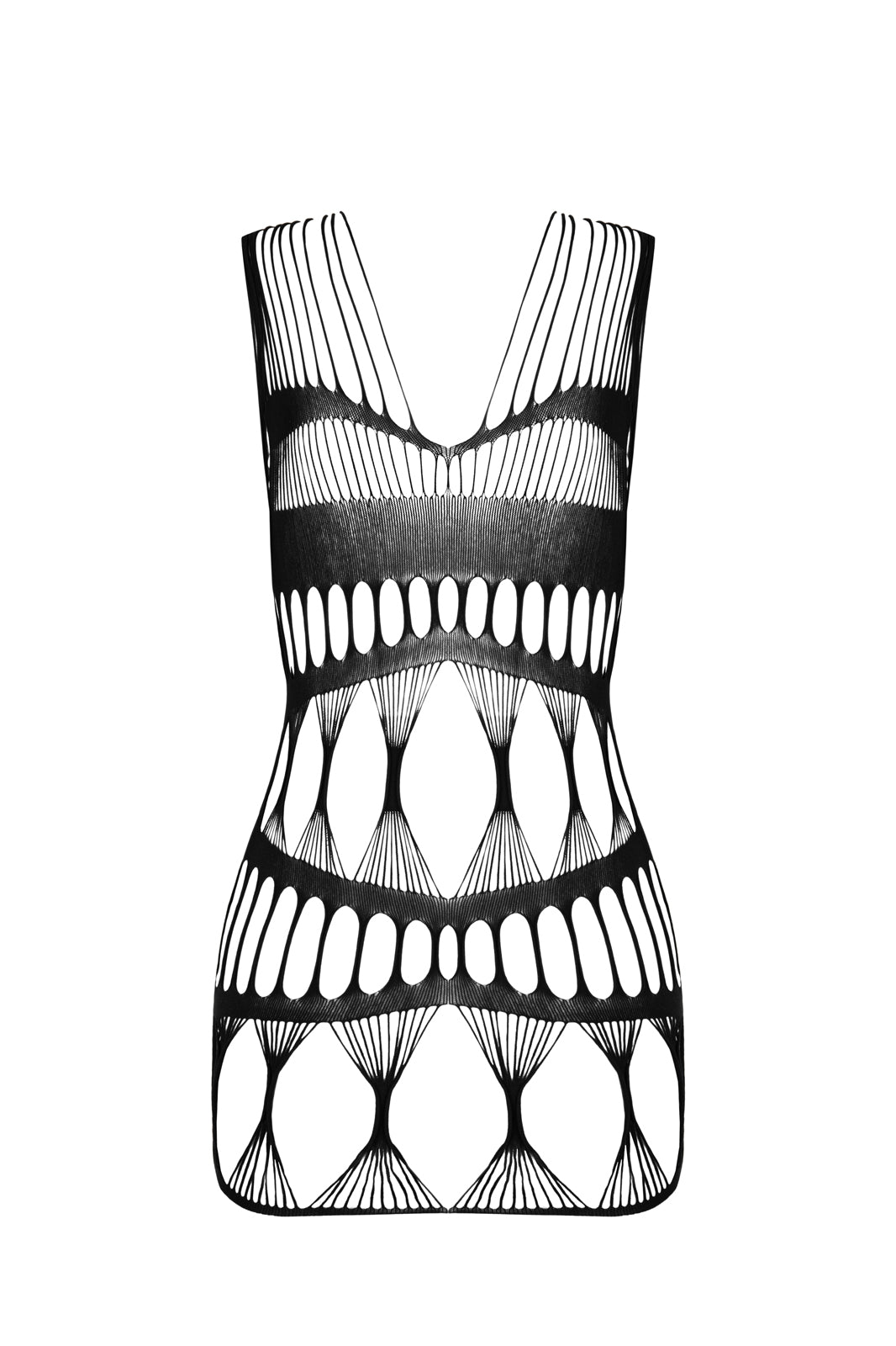 Ladies Sexy Patterned Open Mesh Body Stocking Dress Made In ITALY