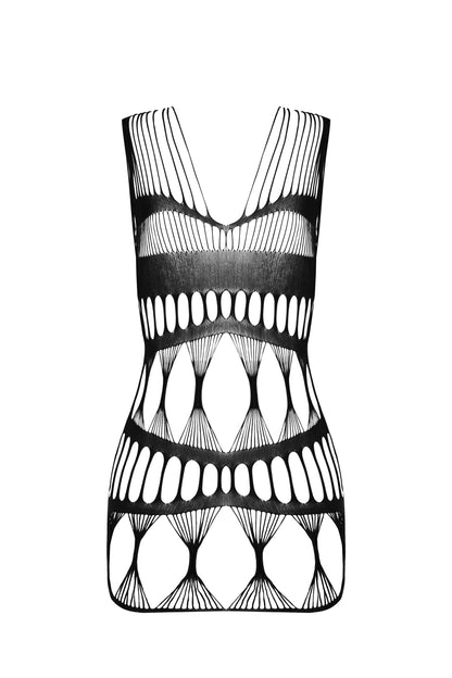 Ladies Sexy Patterned Open Mesh Body Stocking Dress Made In ITALY