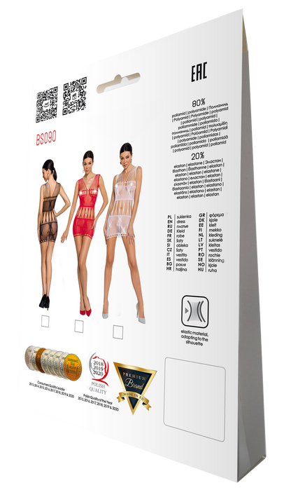 Ladies Sexy Mesh Patterned Body Stocking  Dress Made In Italy