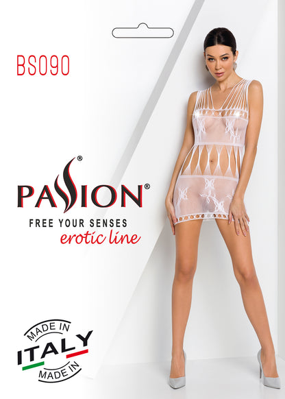 Ladies Sexy Mesh Patterned Body Stocking  Dress Made In Italy