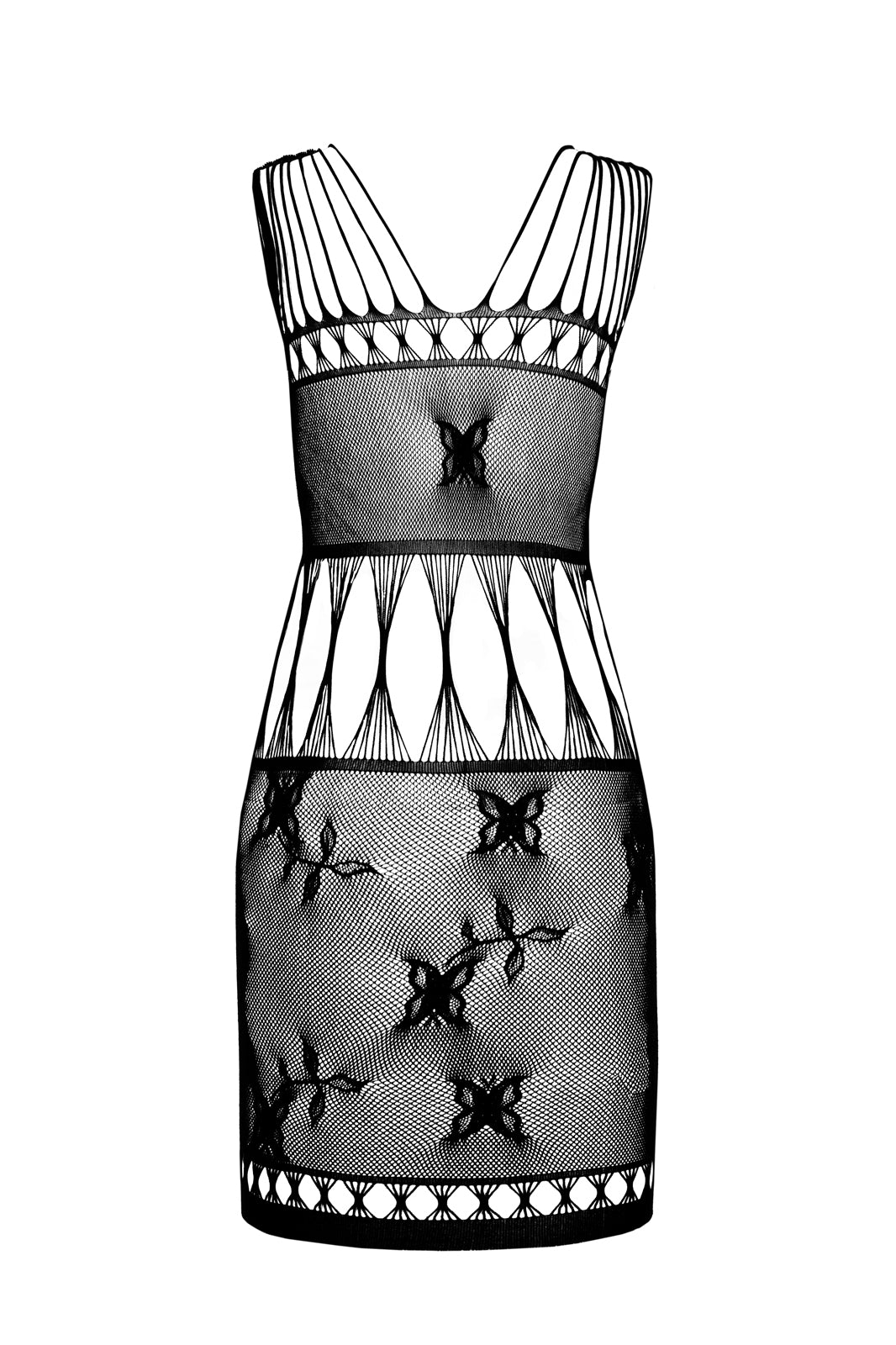 Ladies Sexy Mesh Patterned Body Stocking  Dress Made In Italy