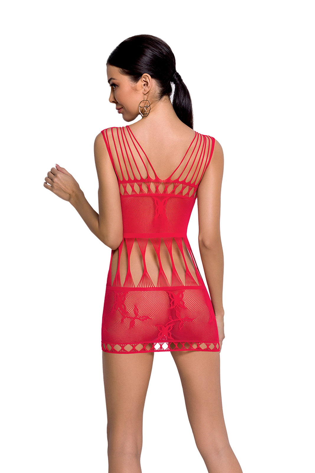Ladies Sexy Mesh Patterned Body Stocking  Dress Made In Italy