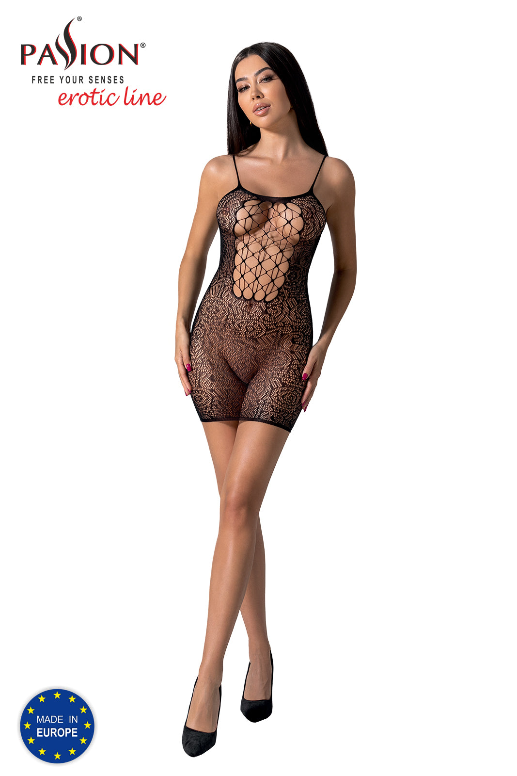 Ladies Sexy Bodystocking Dress w/ Detail in Front MADE IN ITALY