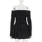 Off Shoulder A Line Dress Women Classic Sexy Backless Slim Fit Hip Wrapped Short Dress