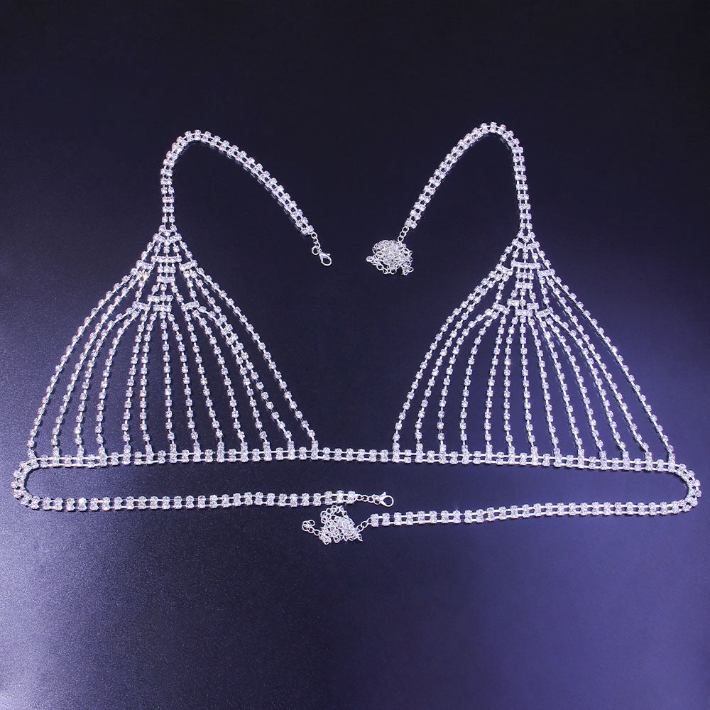 Sexy Rhinestones Body Cha Model Bikini Waist Chain Accessories Body Chain Accessories