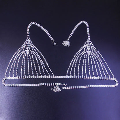 Sexy Rhinestones Body Cha Model Bikini Waist Chain Accessories Body Chain Accessories