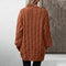 Twist Knit Cardigan for Women  Retro Loose Mid Length Sweater