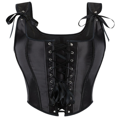 Sexy Lace up Corset Satin Like Lace up Detail