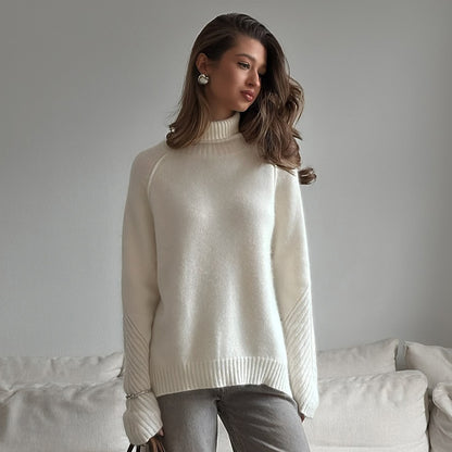Winter White Knitwear Loose Casual Knitted Sweater
