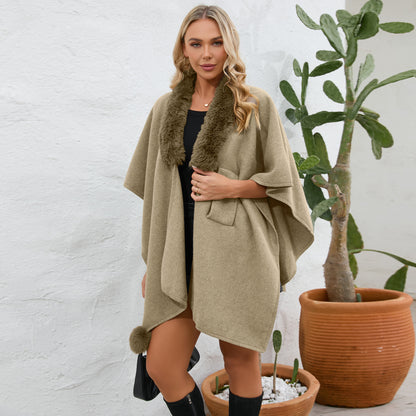 Gorgeous Fur trim Collar Shawl