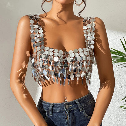 Festival  Sexy Sequin Sequin Bra EDC, Coachella, Burning Man, Stagecoach