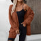 Twist Knit Cardigan for Women  Retro Loose Mid Length Sweater