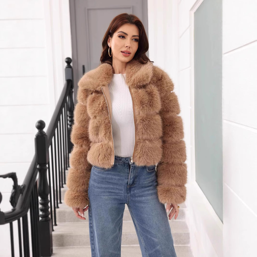 Faux Fur Coat in Colors