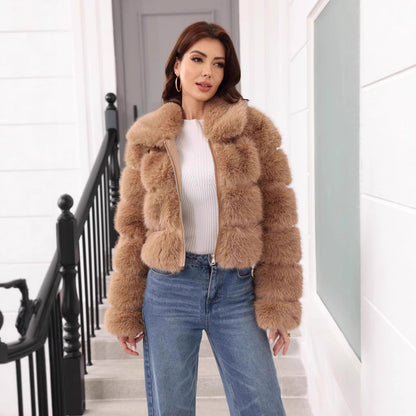 Faux Fur Coat in Colors