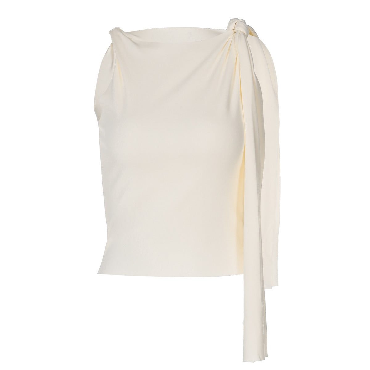 Ladies Off The Shoulder Knot Tie Sleeveless Top Y2K