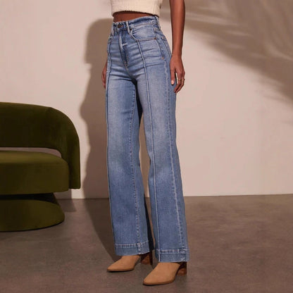 Ladies  Sexy Denim with Front Seam Boot Leg Jeans