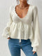 Autumn Winter Sexy Large V neck Pullover Knitted Sweater