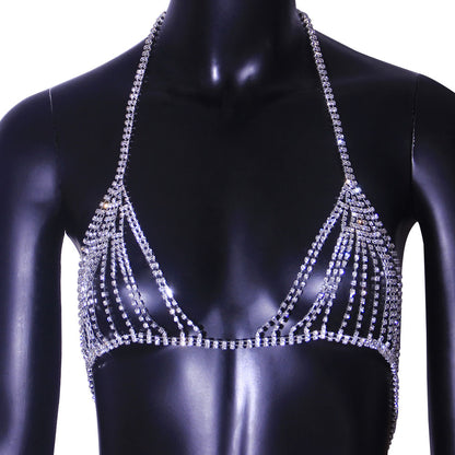 Sexy Rhinestones Body Cha Model Bikini Waist Chain Accessories Body Chain Accessories