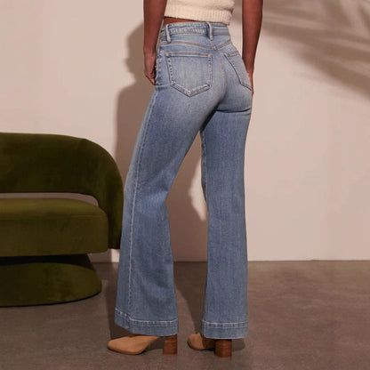 Ladies  Sexy Denim with Front Seam Boot Leg Jeans