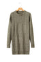 Mist Green Cable Knit Drop Shoulder Loose Fit Sweater Dress