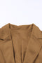 Camel Fringe Plus Size Cropped Jacket