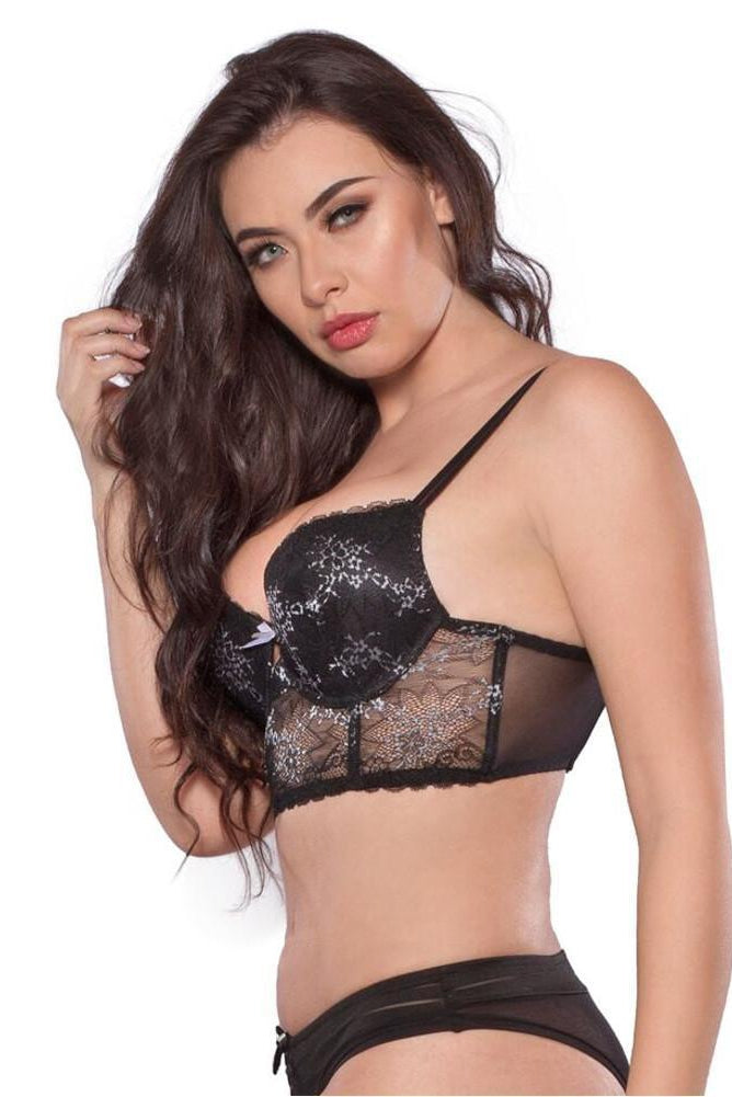 Black Lace Push Up T-shirt Bra