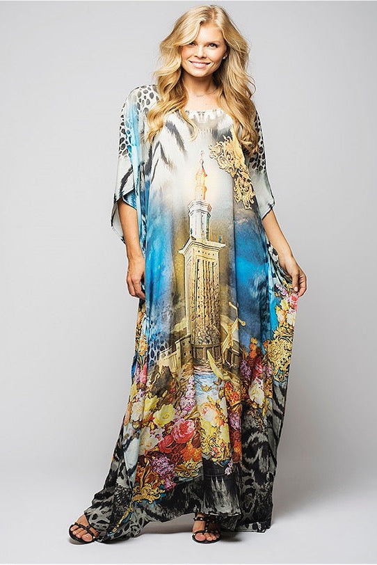 Ladies Sexy Printed Caftan/Cover up