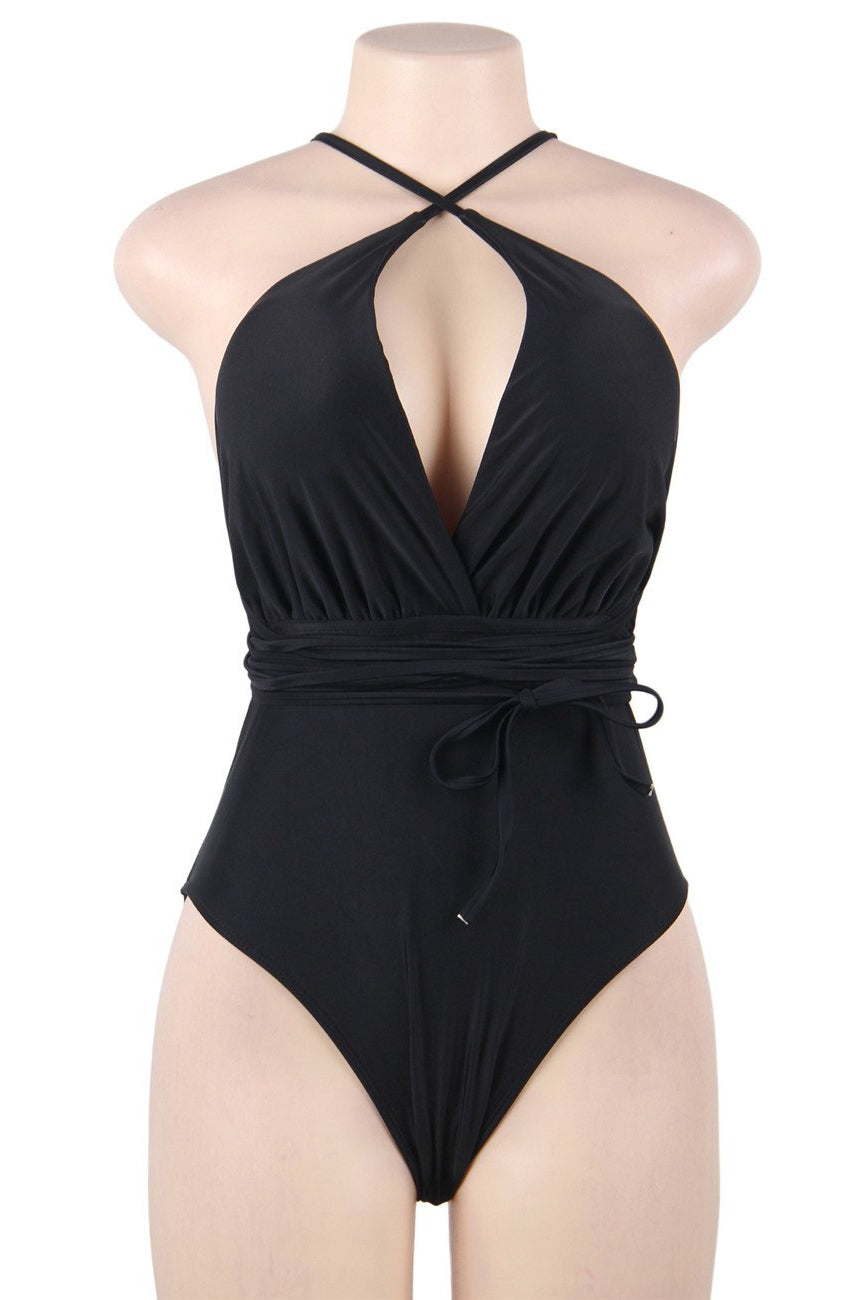 Ladies One Piece Bathing Suit Deep V-neck Convertible Ways to Wear Lovely Lies Ladies One Piece Bathing Suit Deep V-neck Convertible Ways to Wear Lovely Lies